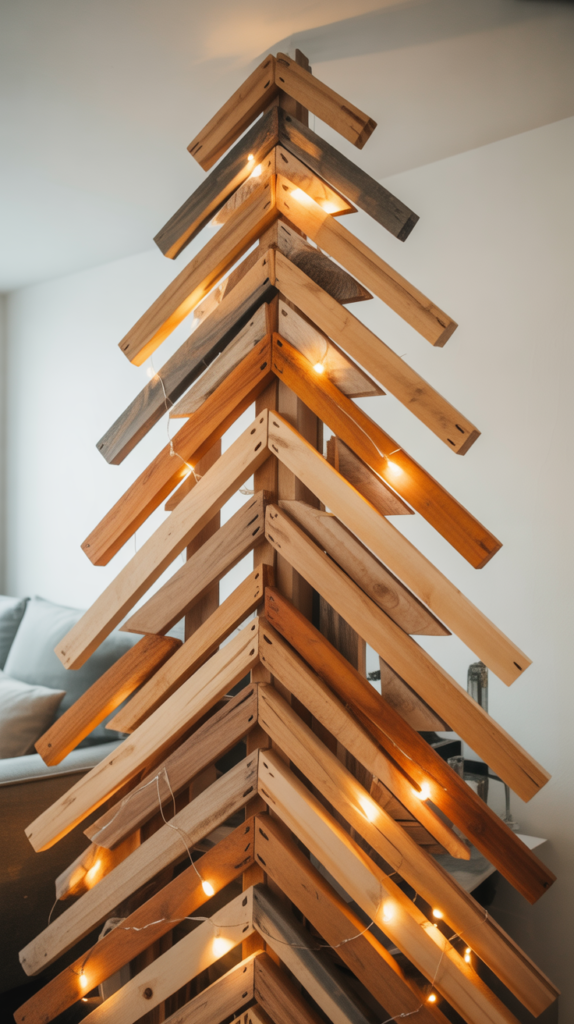 Wooden Pallet Chevron Tree