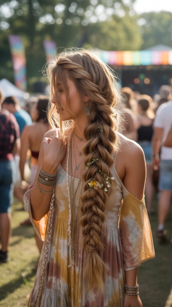 33 Chic Greasy Hair Hairstyles for Long Hair 28 Pancaked Dutch Braid
