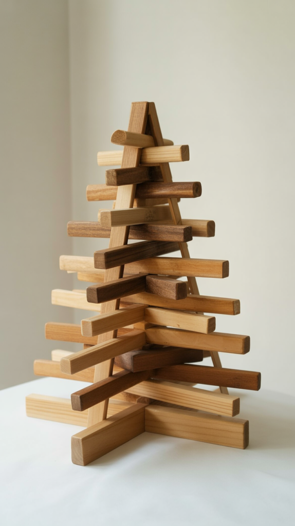 Minimalist Wooden Plank Tree