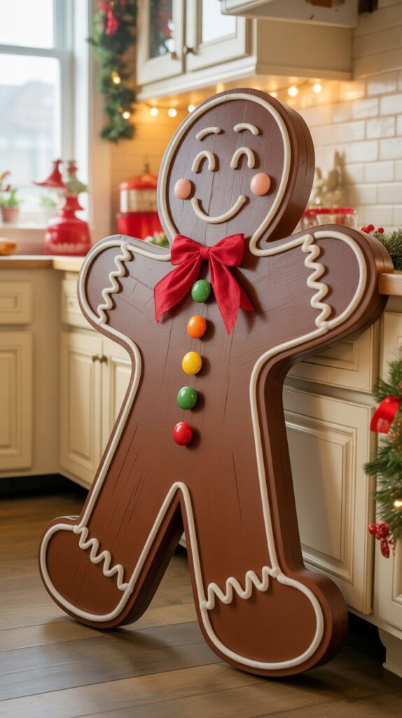 33 Profitable Rustic Christmas Wood Crafts for 2025 17 Wooden Gingerbread Man Decorations