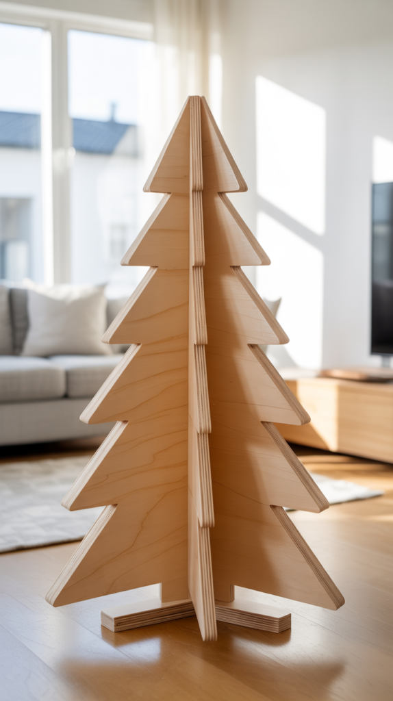 Modern Plywood Triangle Christmas Tree