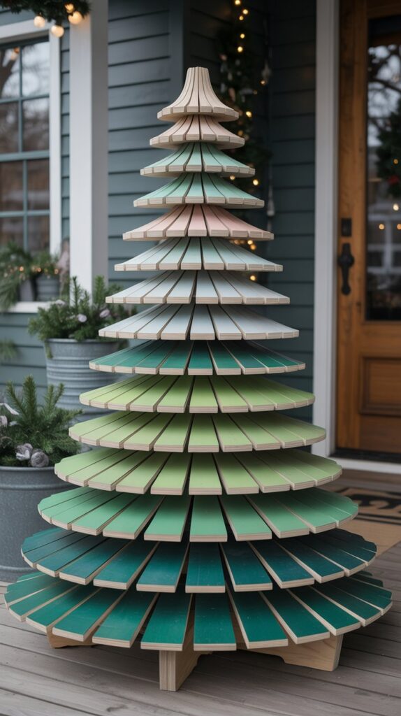 36 Wooden Christmas Trees for Your Front Porch Décor 5 Layered Plywood Christmas Trees