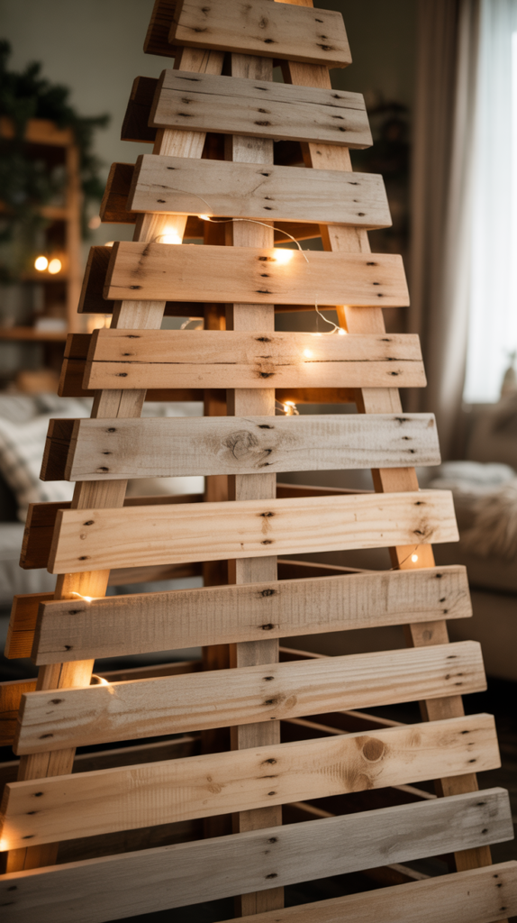 Rustic Pallet Wood Christmas Tree