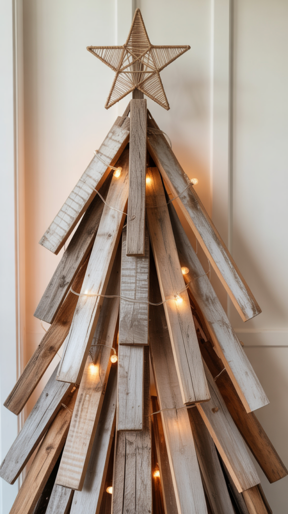 Reclaimed Fence Picket Christmas Tree