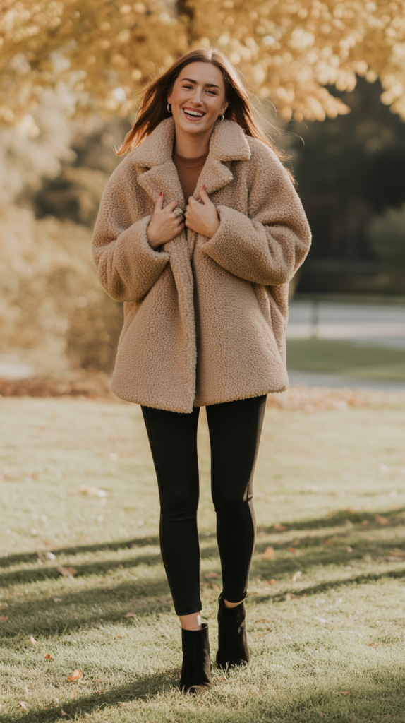 Teddy Coat and Leggings