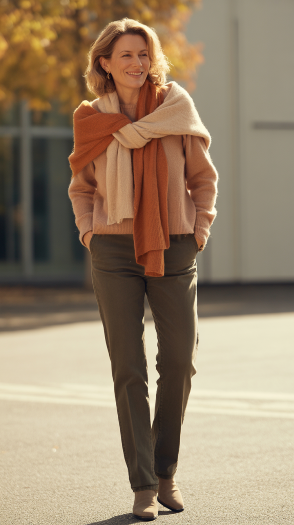 Cozy Scarf with Simple Layers