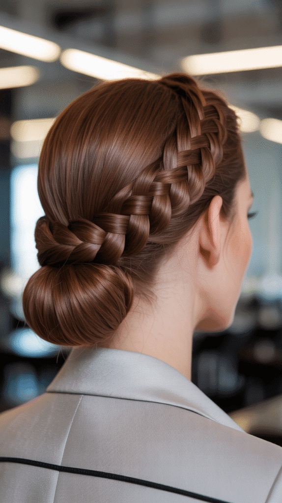 30 Must-Try Winter Hair Braid Trends for 2025 8 French Braid into Low Bun