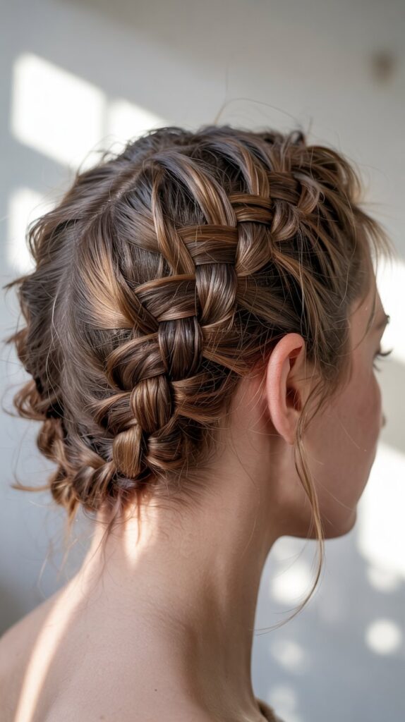 30 Chic Winter Hair Braids for Short Hair 28 Combination French-Dutch Braid