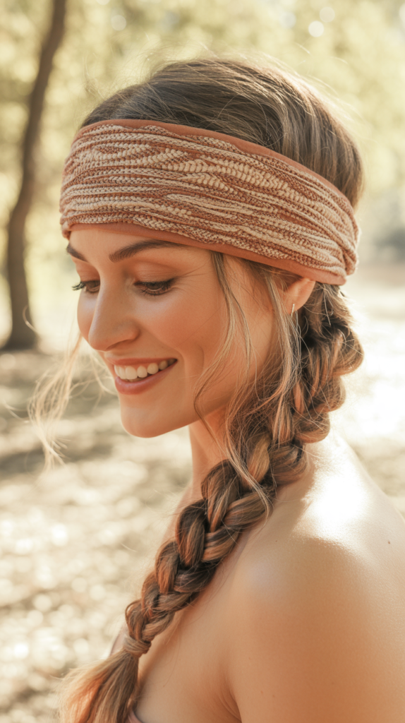  Bohemian Headband with Textured Braid