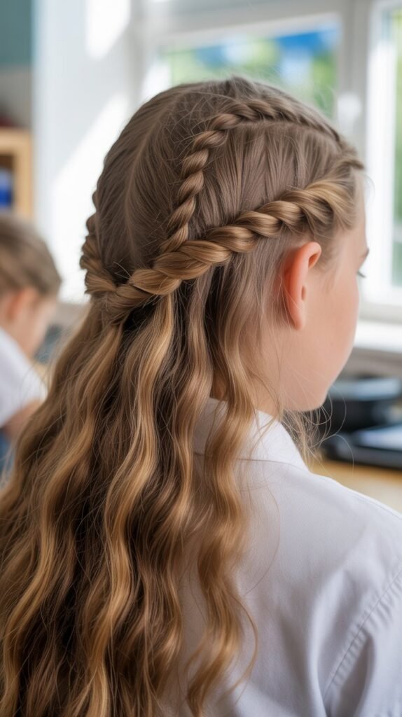 The Twisted Crown Half-Up