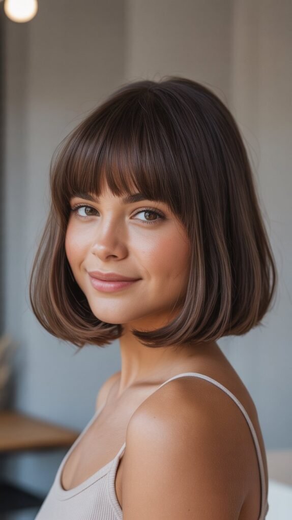 A-Line Bob with Graduated Bangs