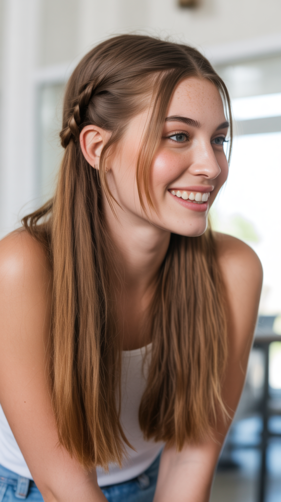 Loose Side Braid Ponytail