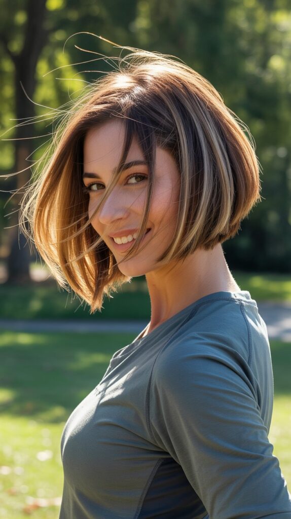 Graduated Angled Bob with Soft Layers