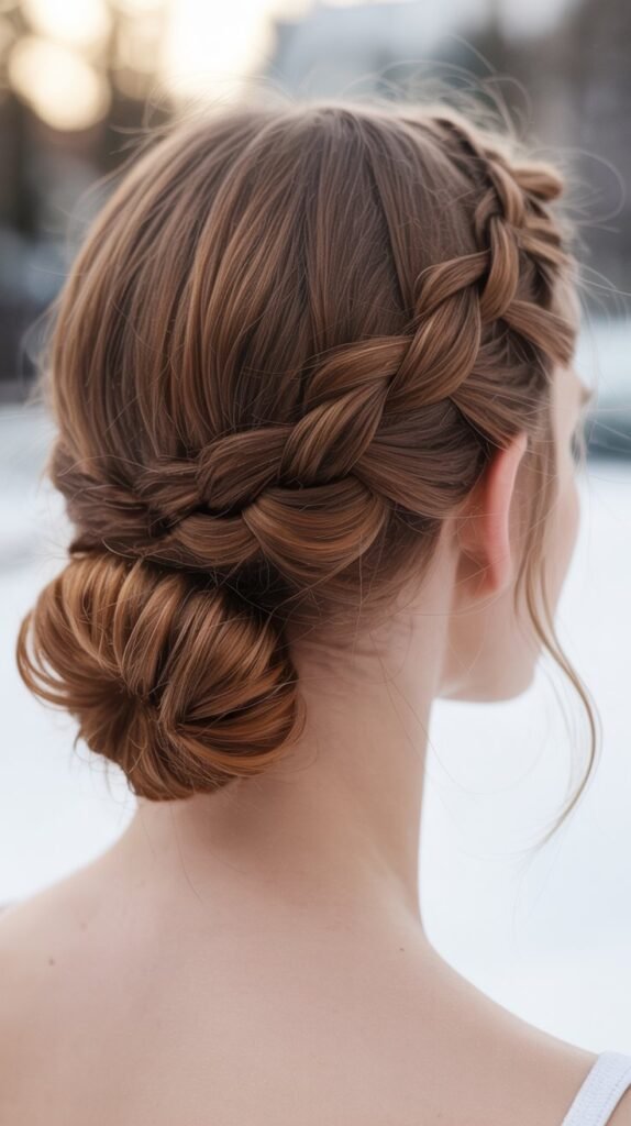 Messy Dutch Braid into Bun