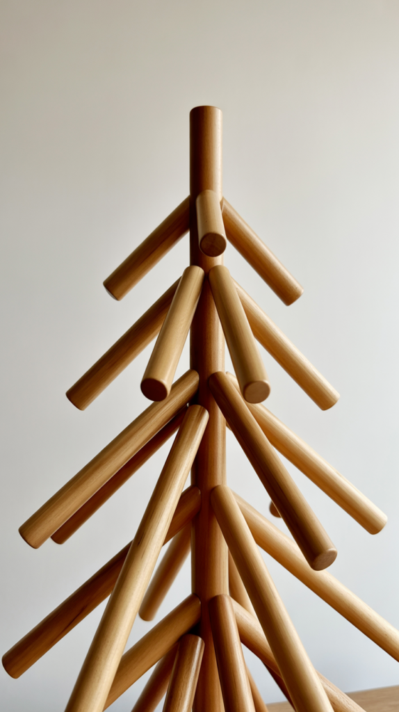 Wooden Dowel Geometric Tree