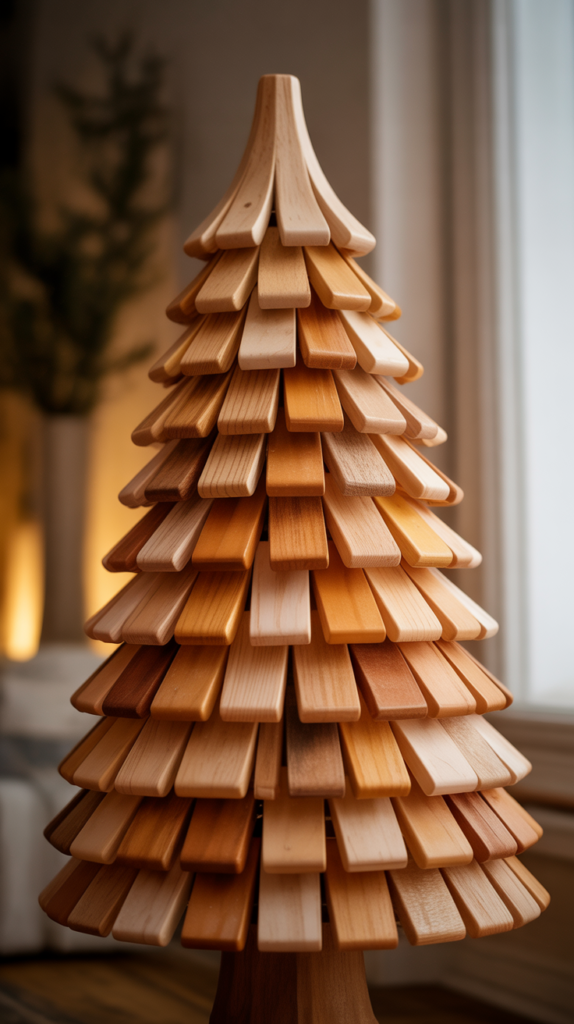 Wooden Shingle Layered Tree