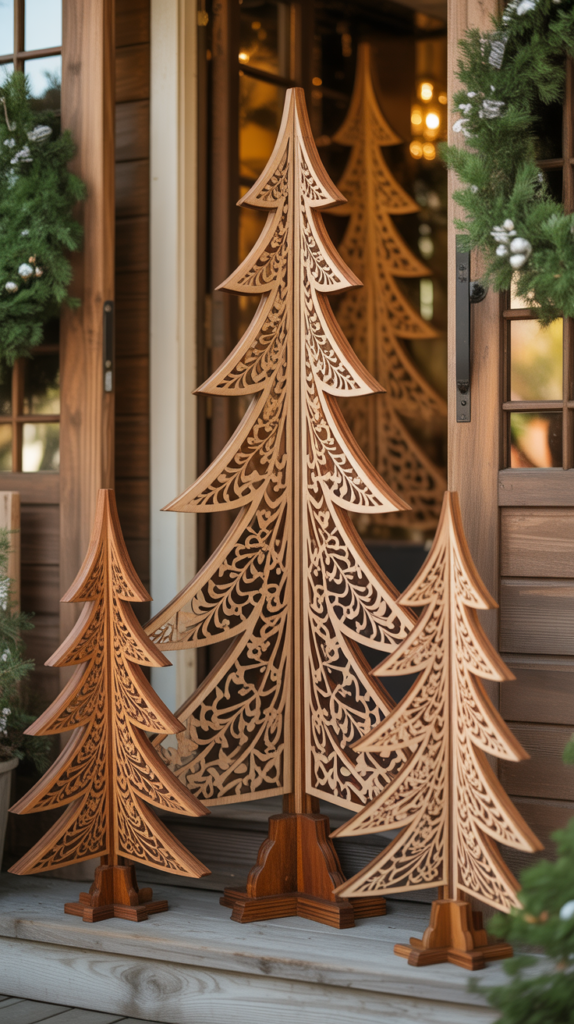 Laser Cut Wooden Christmas Trees