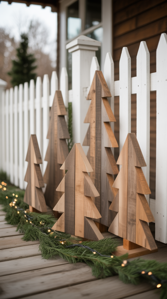 Picket Fence Christmas Trees