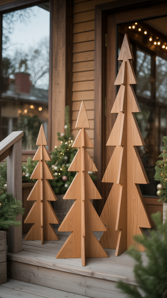 Geometric Modern Wooden Trees