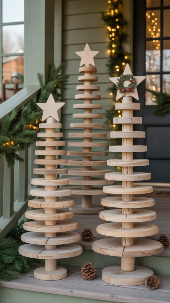 Wooden Spool Christmas Trees