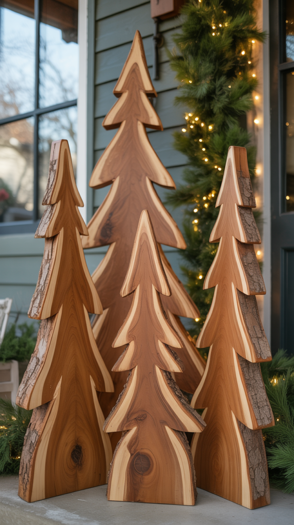 Live Edge Wooden Christmas Trees