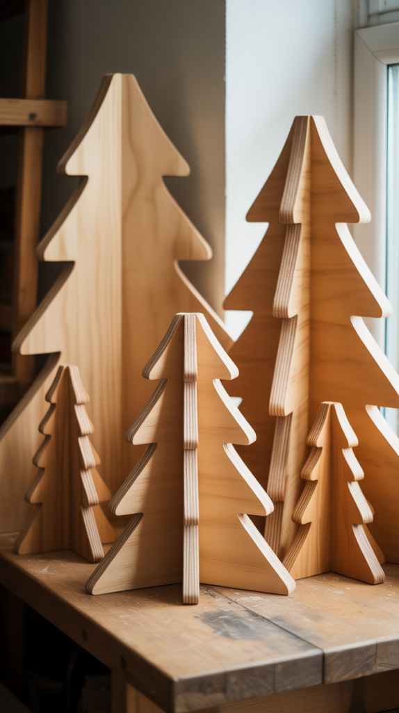 Plywood Silhouette Christmas Tree