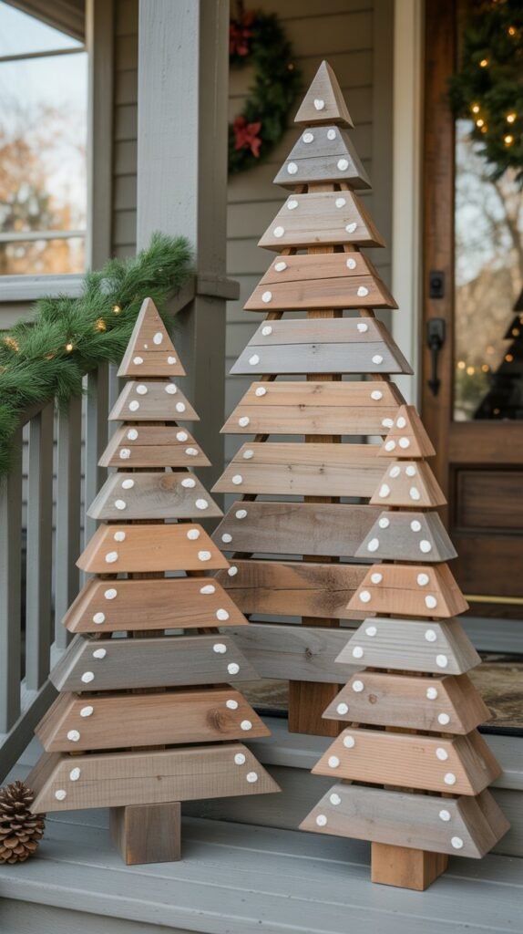 Shiplap Style Wooden Trees