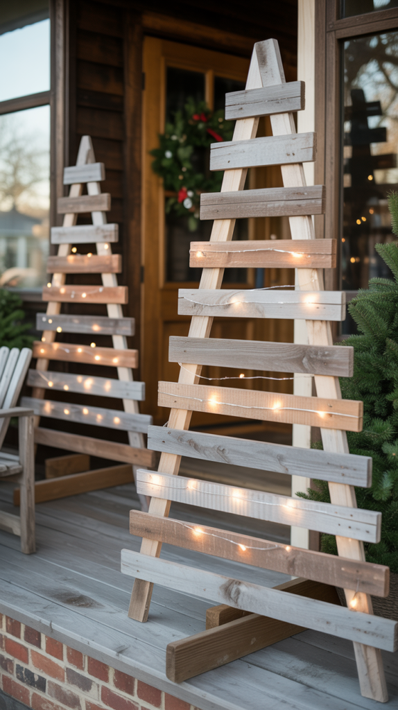 Reclaimed Wood Ladder Trees
