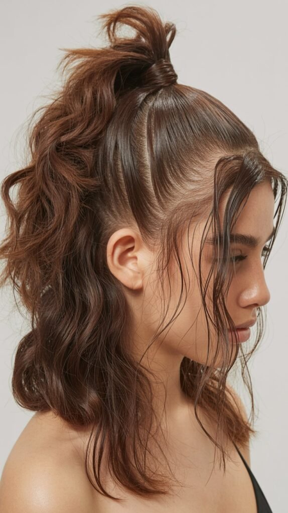Voluminous Half-Up Ponytail