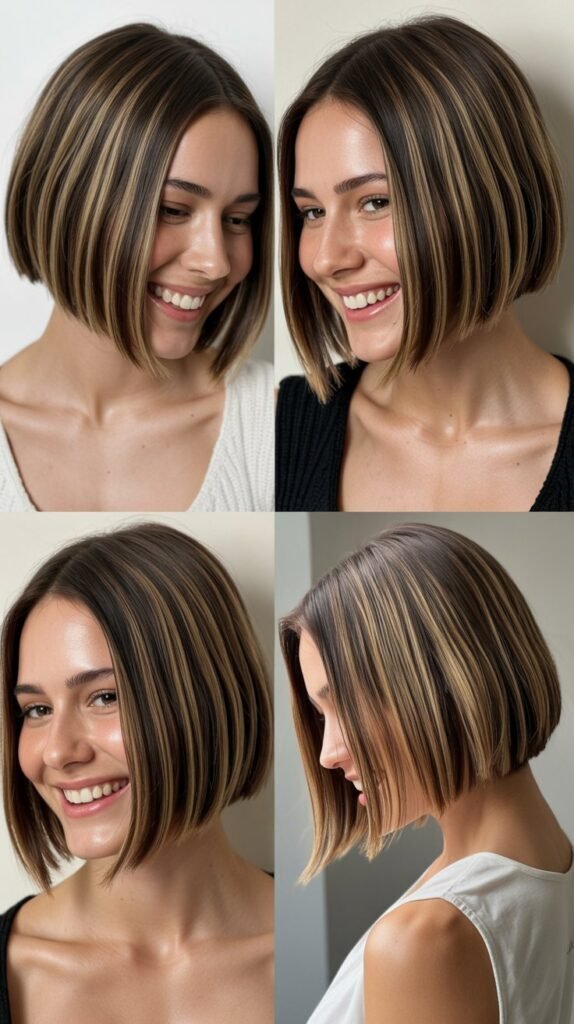 Long Bob with Face-Framing Bangs