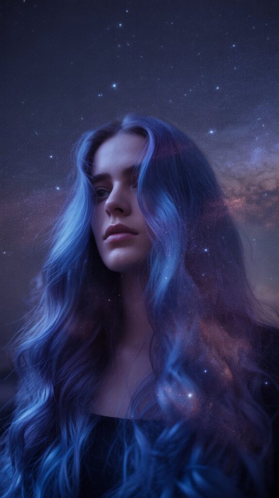 Midnight Blue and Purple Galaxy