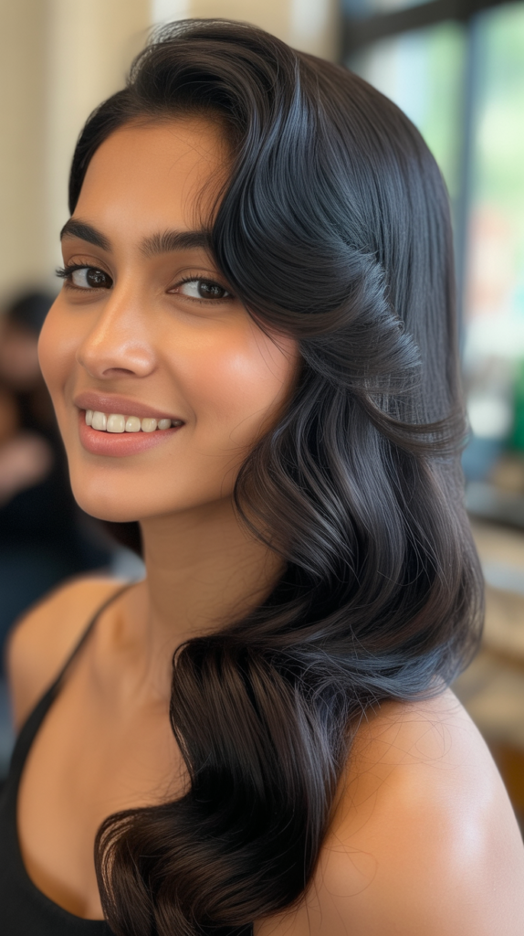 Side-Swept Glamorous Waves