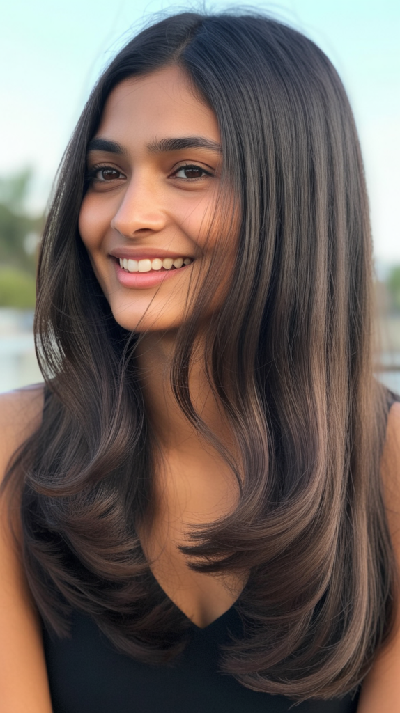 Straight Hair with Textured Ends
