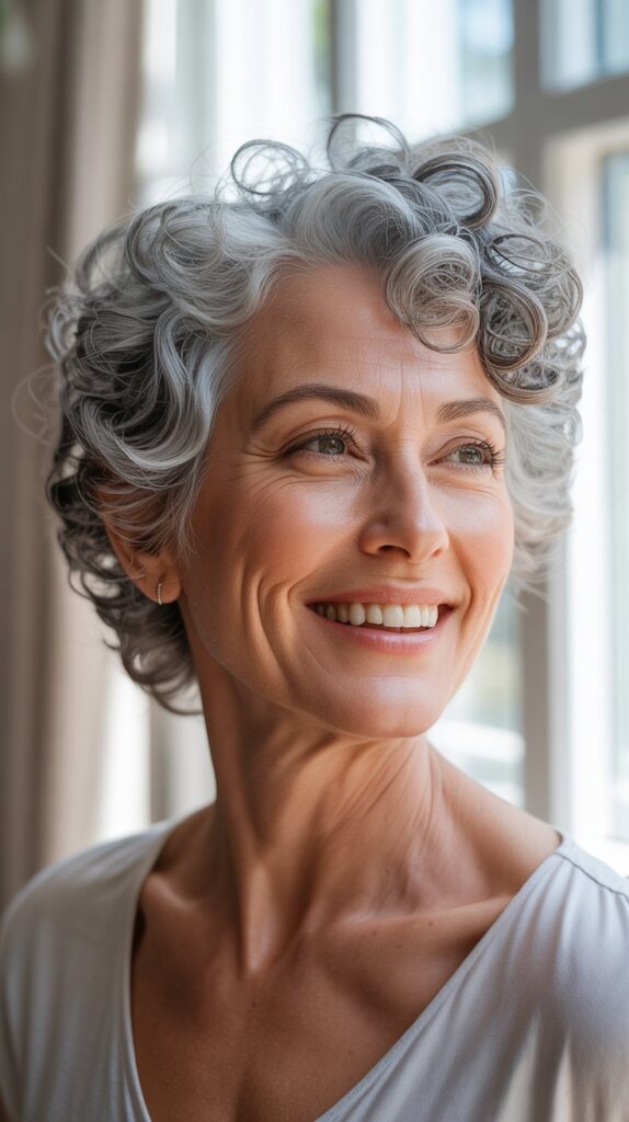 Best 30+ Short Hairstyles for Women Over 60 That Will Turn Heads 6 6. The Cropped Curly Cut