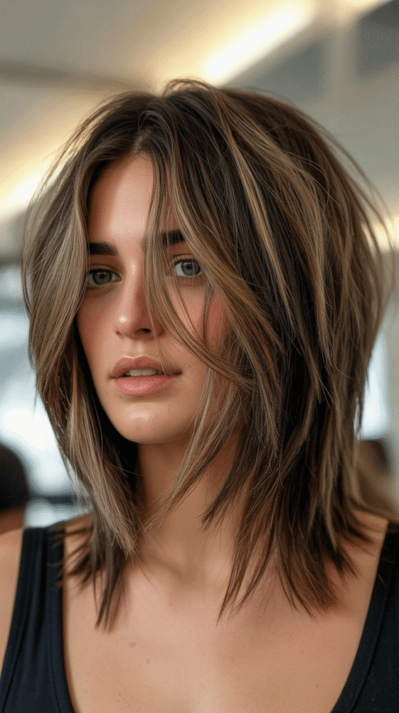 30 Chic Long Bob Haircuts for Women 7 Choppy Long Bob with Razored Ends