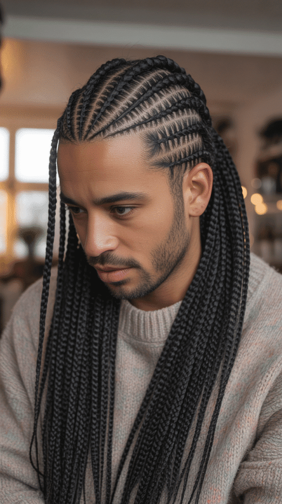 33 Stylish Winter Hair Braids for Men 14 Micro Braids