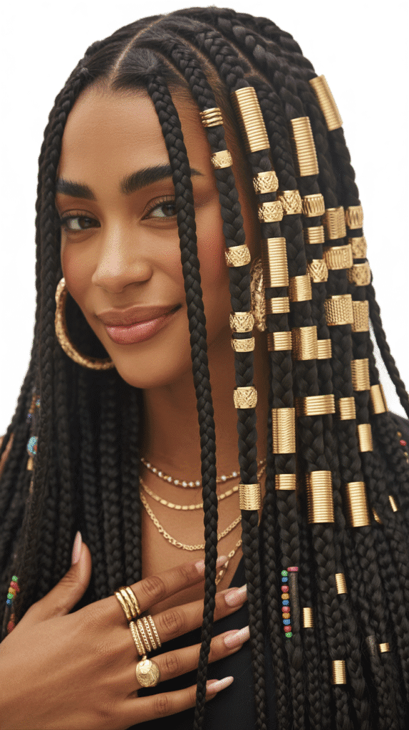 Best 25+ Half Cornrows Half Box Braids Styles You'll Obsess Over in 2025 27 27. Accessorized Half Cornrows Half Box Braids