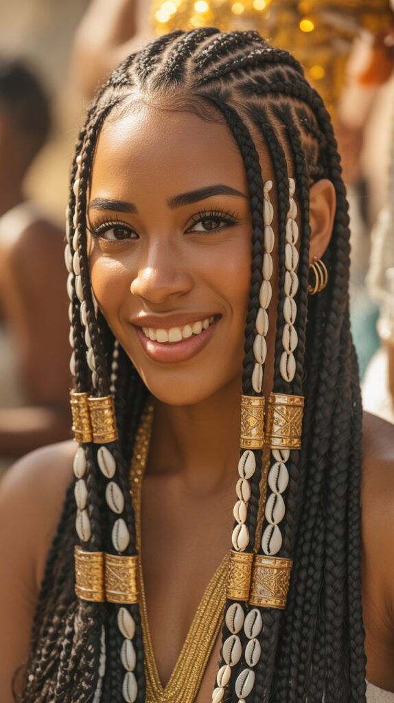 Top 33+ Baddie Hairstyles for Black Women Turn Heads 18 Fulani Braids with Jewelry