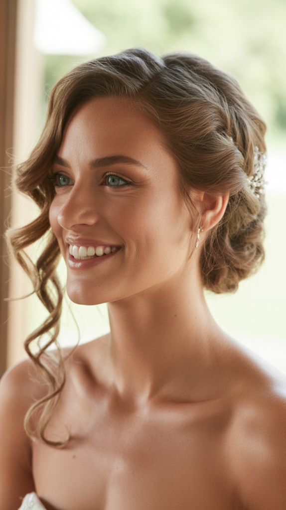 Asymmetrical Half-Up Style