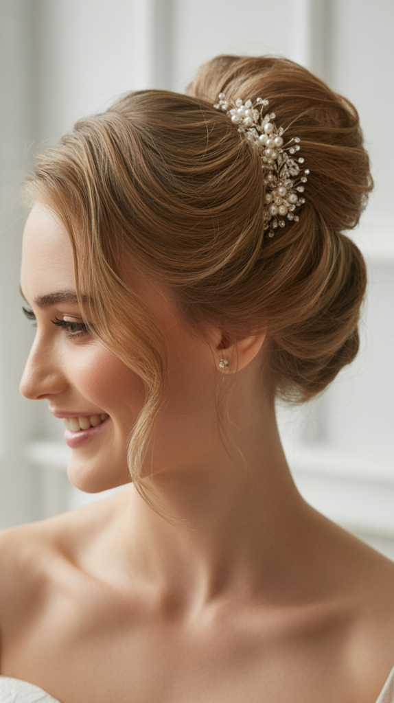 Half-Up with Decorative Comb