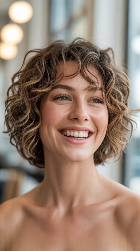 Piece-y Curly Bob