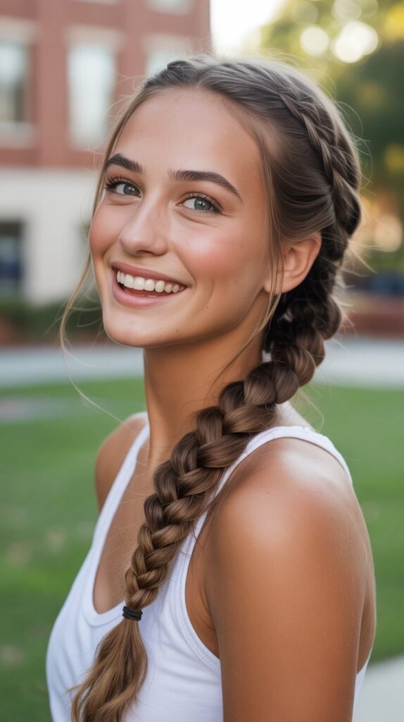 Low Braided Ponytail