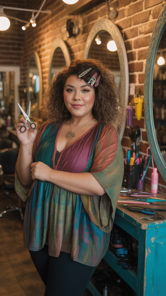 32 Flattering Plus-Size Hairstylist Outfits for Work 30 Bohemian-Inspired Artistic Looks