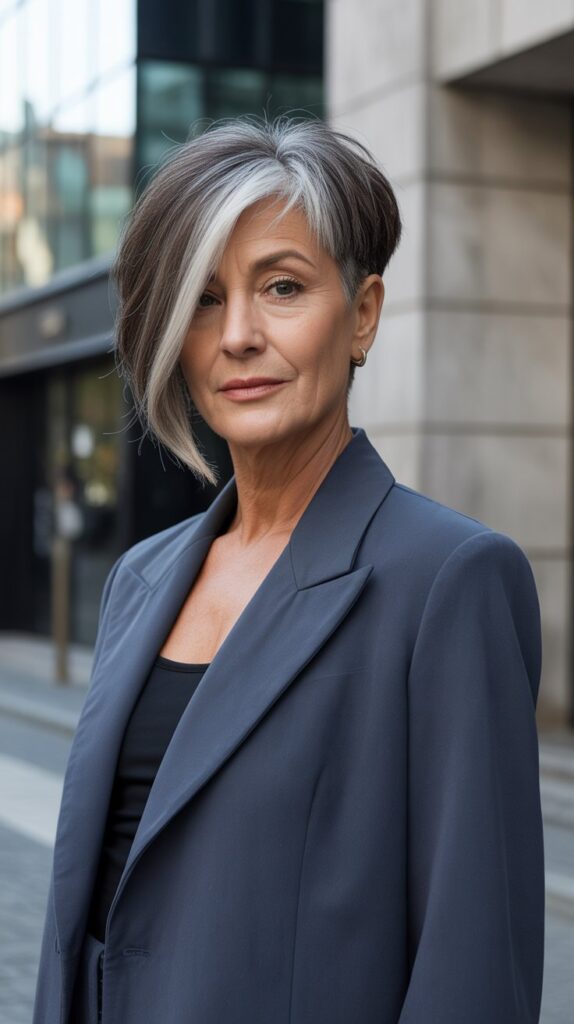 Best 30+ Short Hairstyles for Women Over 60 That Will Turn Heads 3 The Asymmetrical Short Cut