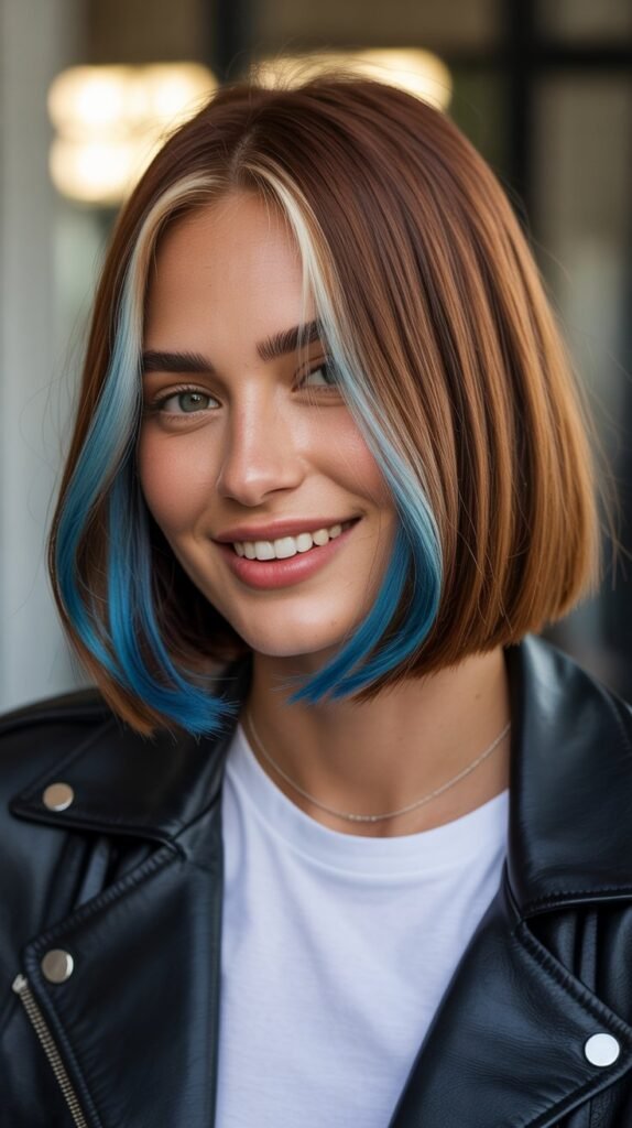 Sleek Long Bob with Baby Bangs