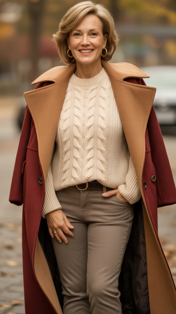 Sweater with Statement Coat