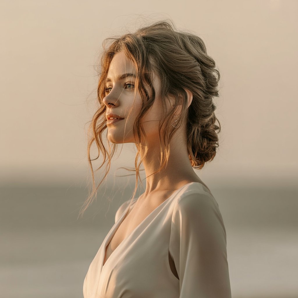 30+ Half-Up, Half-Down Wedding Hairstyles That Will Take Your Wedding Look to the Next Level 4 Textured Messy Half-Up Style