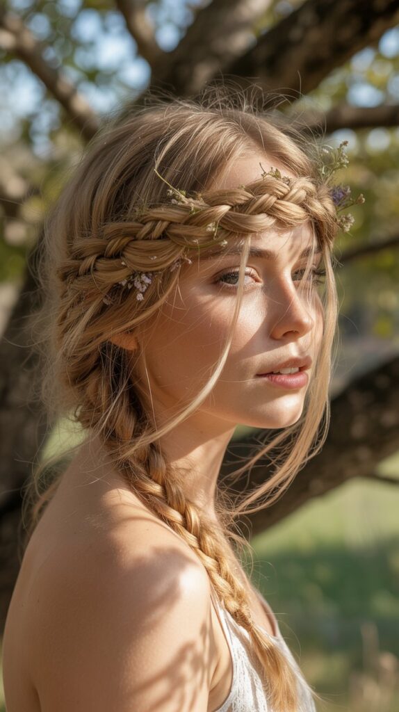 27 Elegant Greasy Hair Updo Hairstyles 7 The Braided Crown