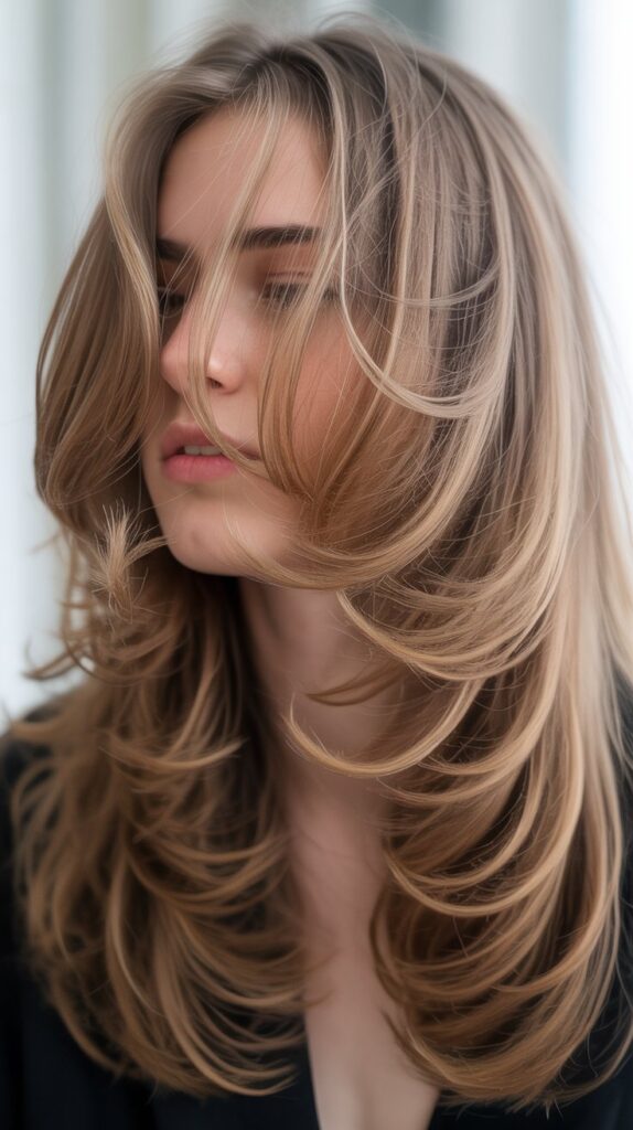 Long Hair with Swoopy Layers