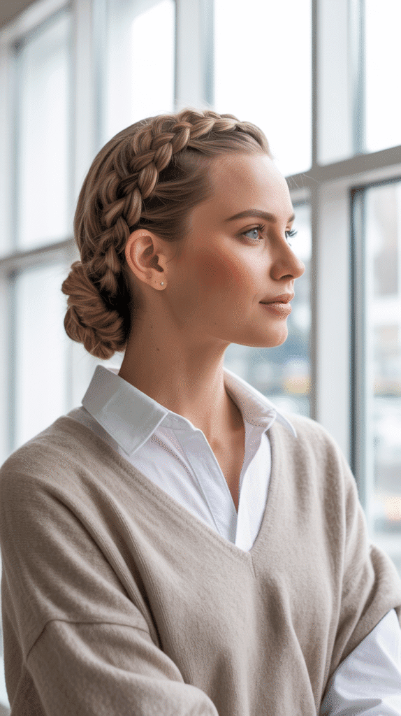 30 Simple and Stylish Greasy Hair Hairstyles 23 Rope Braid Bun